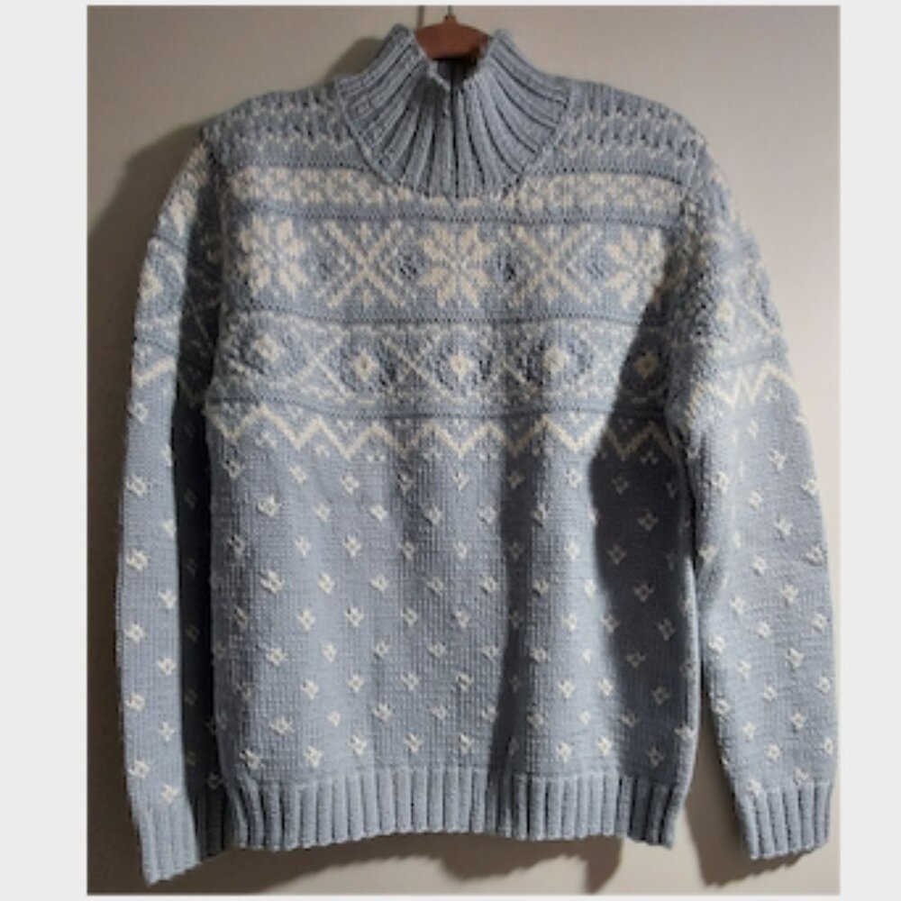 Vintage Hand Knit Ralph Lauren Snowflake Sweater